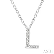 ASHI - 'L' DIAMOND INITIAL PENDANT