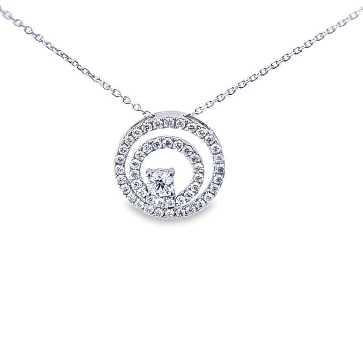 DOUBLE CIRCLE DIAMOND PENDANT