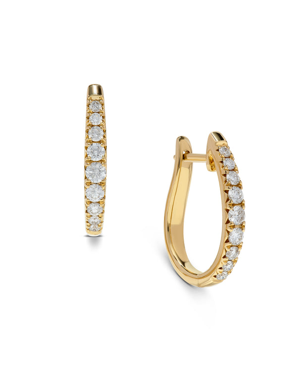 Prong Set Diamond Hoop Earrings
