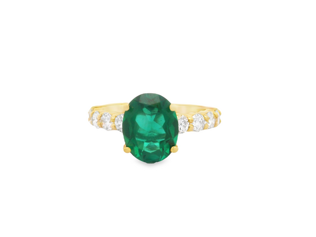 Emerald & Diamond Ring