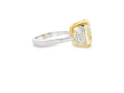 Yellow Diamond 3 Stone Ring
