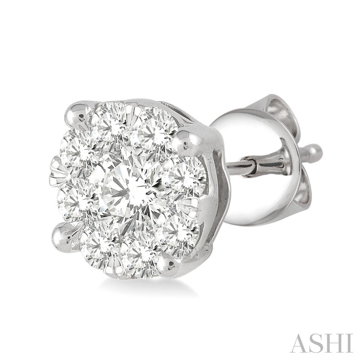 ASHI - 1/2 CARAT LOVEBRIGHT ESSENTIAL DIAMOND STUD EARRINGS