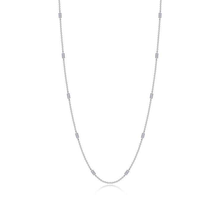 LAFONN - STATIONED ILLUSION BAGUETTE NECKLACE