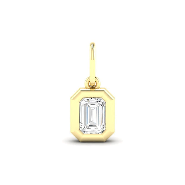 Emerald Cut Diamond Solitaire Pendant