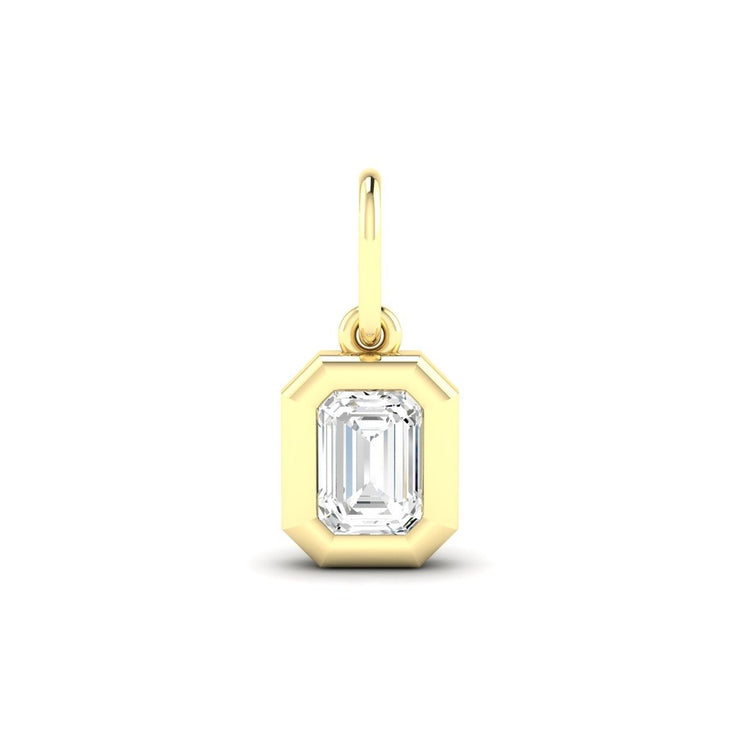 Emerald Cut Diamond Solitaire Pendant