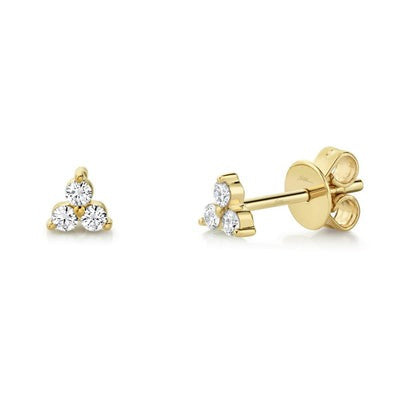 SHY CREATION - DIAMOND TRIO POST EARRINGS