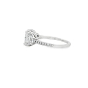 DIAMOND ENGAGEMENT RING - 3 CT CUSHION CUT CENTER
