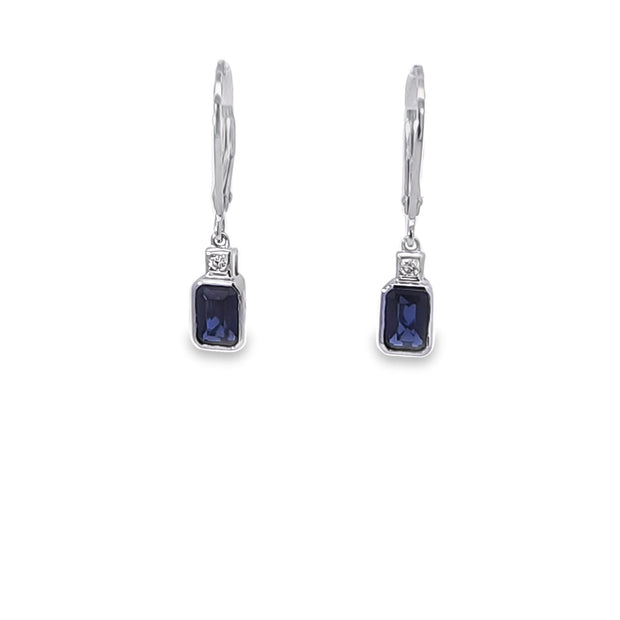 SAPPHIRE & DIAMOND EARRINGS