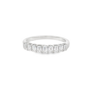 Emerald Diamond Wedding Band - 3/4 Ct