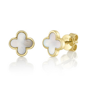 Shy Creation - Mother of Pearl Clover Post Earrings