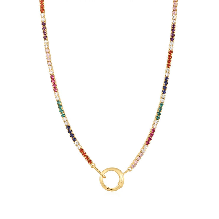 ANIA HAIE - GOLD RAINBOW CHAIN CONNECTOR NECKLACE