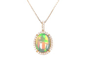 OPAL & DIAMOND PENDANT