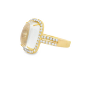 Moonstone & Diamond Ring