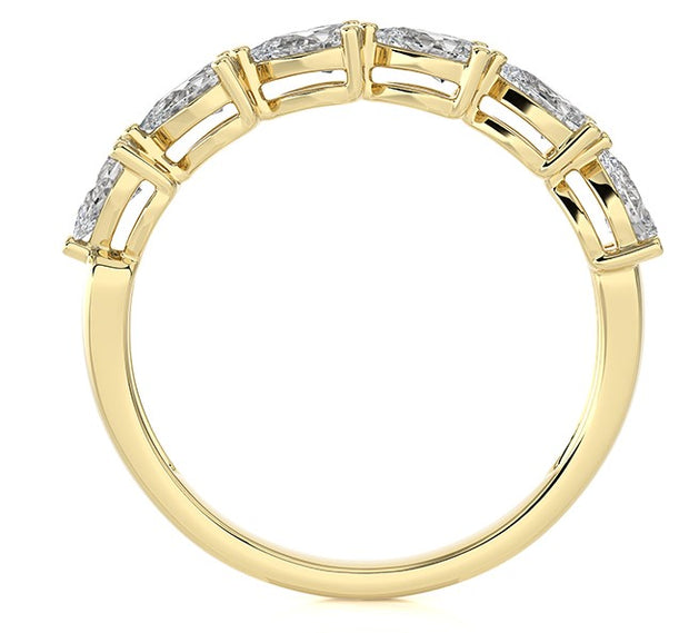 East West Pear Shaped Diamond Band