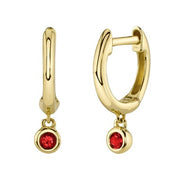 SHY CREATION - RUBY DANGLE HOOP EARRINGS