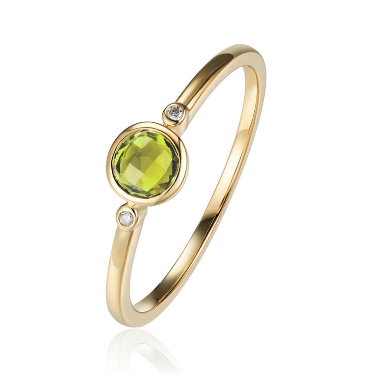 LUVENTE - PERIDOT & DIAMOND RING