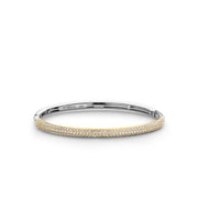 TI SENTO - GOLD PLATED CUBIC ZIRCONIA BANGLE BRACELET