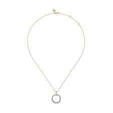 GABRIEL & CO - OPEN CIRCLE DIAMOND PENDANT