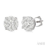 ASHI - 1 CARAT LOVEBRIGHT ESSENTIAL DIAMOND STUD EARRINGS