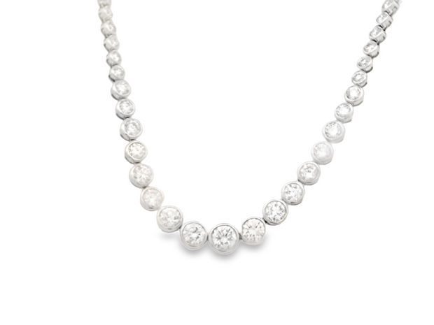 Bezel Set Tennis Necklace - 5 Ct