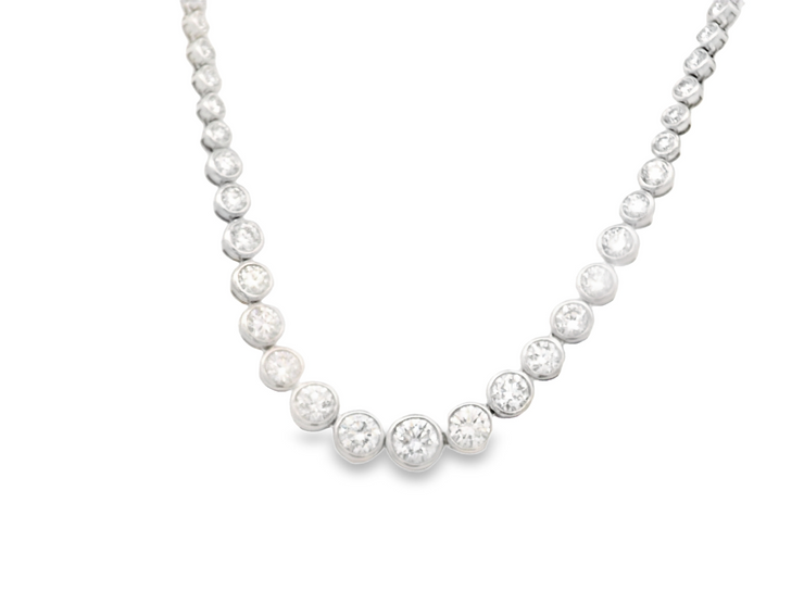 Bezel Set Tennis Necklace - 5 Ct