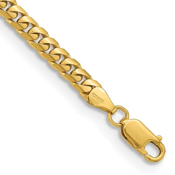 YELLOW GOLD CUBAN BRACELET 8"
