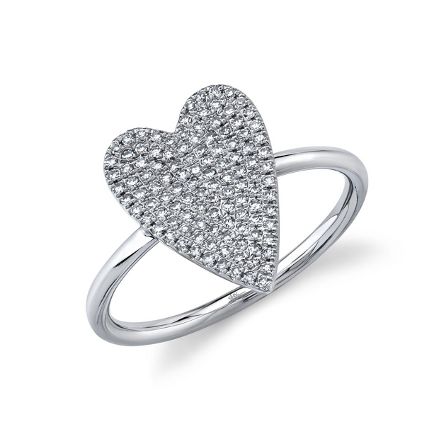 Shy Creation - Diamond Pave Heart Ring