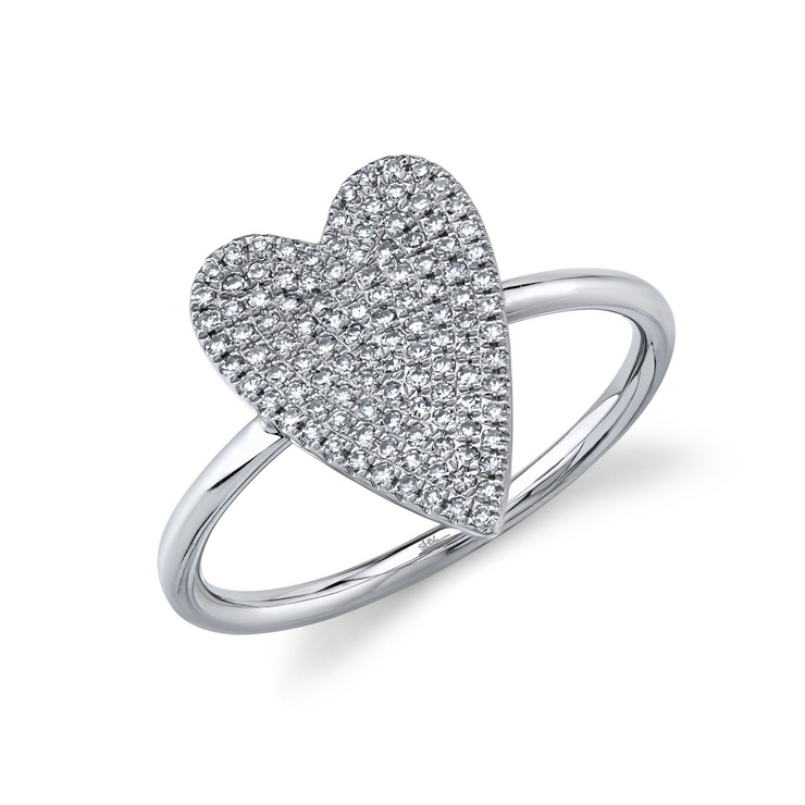 Shy Creation - Diamond Pave Heart Ring