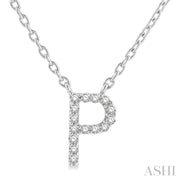 Ashi - 'P' Diamond Initial Pendant