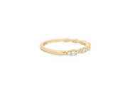 Fluted Diamond Wedding Band - 1/3 Ct