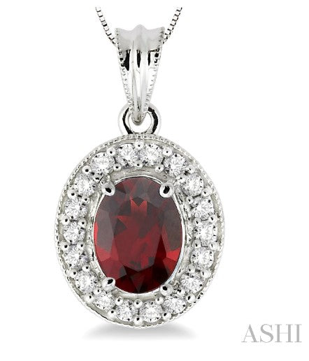 ASHI – GARNET & DIAMOND NECKLACE