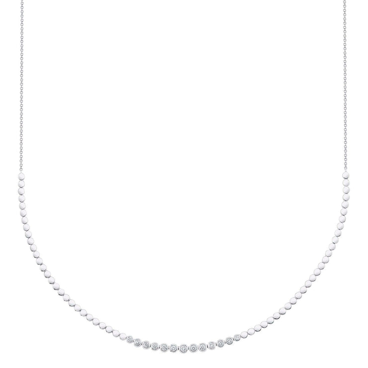 Shy Creation - Bezel Set Diamond Necklace