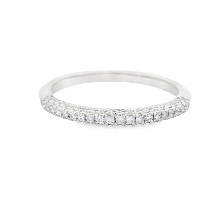 Pave Diamond Wedding Band – 1/4 Ct