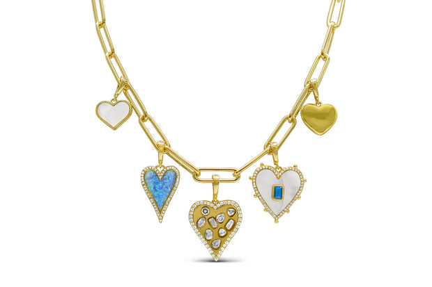 CHARM ERA - Amour Amour Hearts Pre-made Charm Necklace