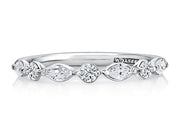 A Jaffe - Alternating Marquise & Round Diamond Band