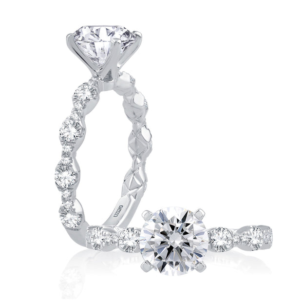 A Jaffe - Bubble Shank Diamond Engagement Ring Setting