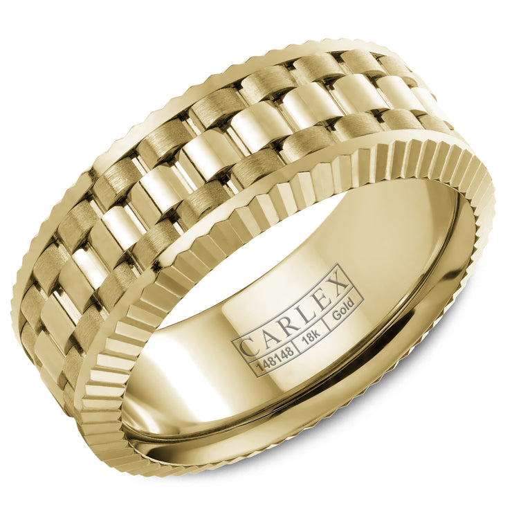 CROWN RING - 14K GOLD CARLEX MENS BAND