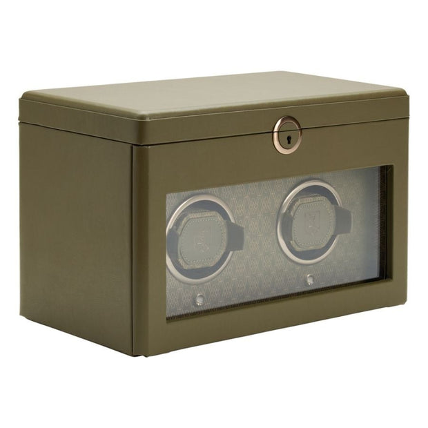 Wolf - Earth Double Watch Winder - Olive