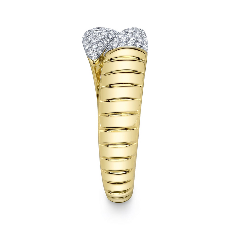 Shy Creation - Diamond Ribbed Ring