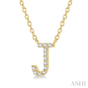 ASHI - 'J' DIAMOND INITIAL PENDANT