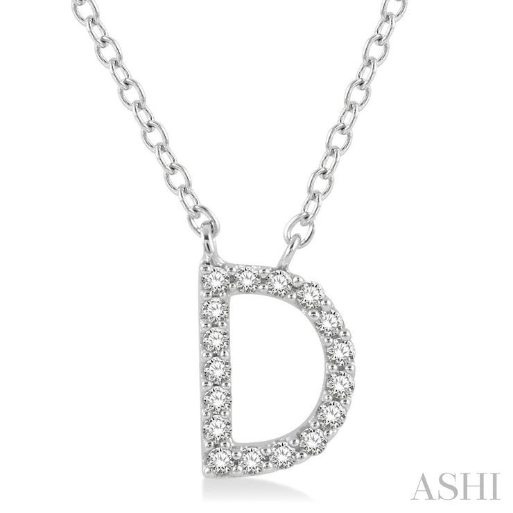 ASHI - 'D' DIAMOND INITIAL PENDANT