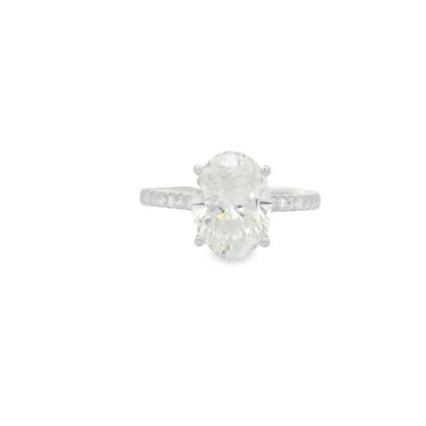 Diamond Engagement Ring - 3 Ct Oval Center