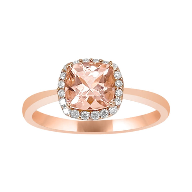 MORGANITE & DIAMOND RING