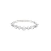 Alternating Shape Diamond Wedding Band