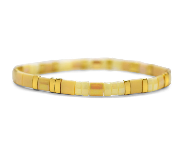 Skylar Paige - Bridesmaid - Morse Code Tila Beaded Bracelet