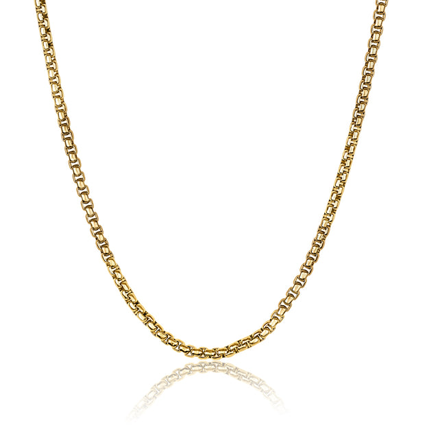 Yellow Stainless Steel 2.5mm Round Box Chain