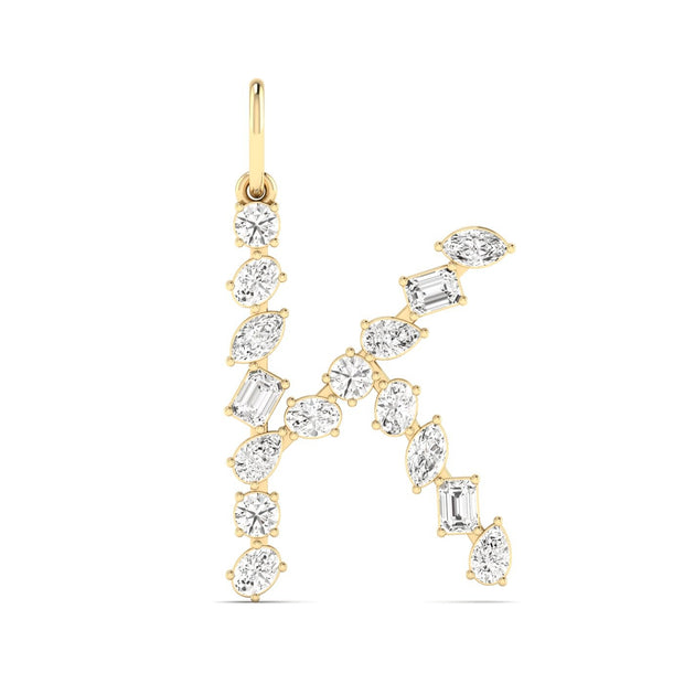 MULTI SHAPE LETTER "K" PENDANT