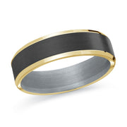 ?BLACK CARBON FIBER, GOLD & TANTALUM MARDINI WEDDING BAND