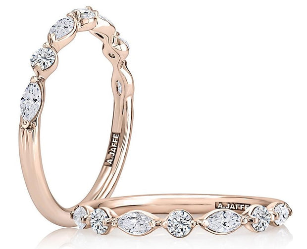 A Jaffe - Alternating Marquise & Round Diamond Band