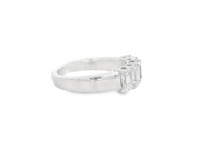 Emerald Diamond 5 Stone Band